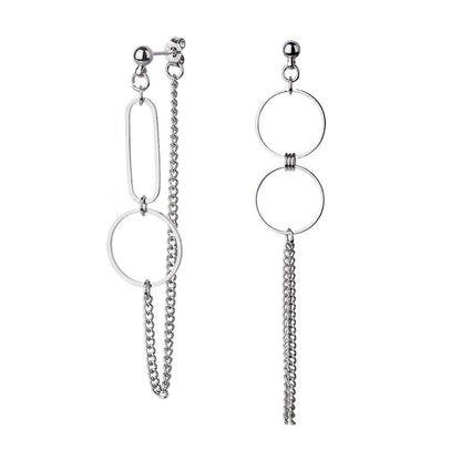 Women's & Men's Chain Punk Hip Hop Hipster Plated Less Earrings