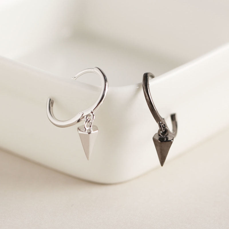 Women's Sterling Sier Minimalist Ear Clip Geometric Earrings
