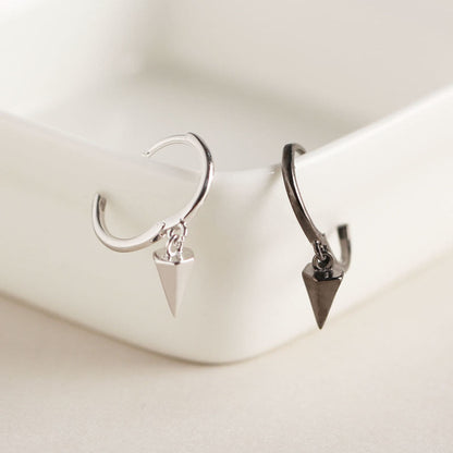 Women's Sterling Sier Minimalist Ear Clip Geometric Earrings
