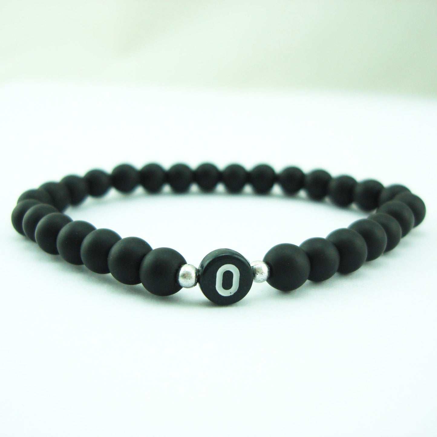 Style Free Match Letter Frosted Imitation Black Bracelets