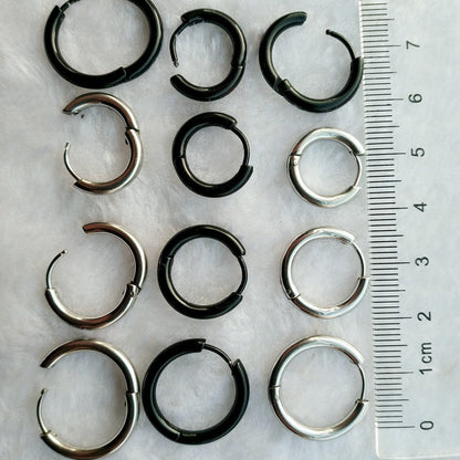 Thick Titanium Steel Hipster Accessories Versatile Earrings