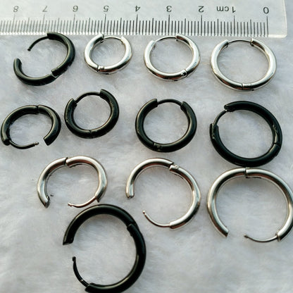 Thick Titanium Steel Hipster Accessories Versatile Earrings