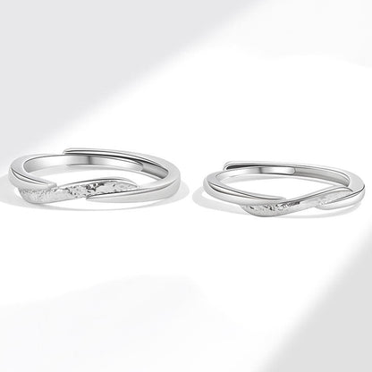 Women's & Men's & Simple Pair Of Niche Design Valentine's Rings