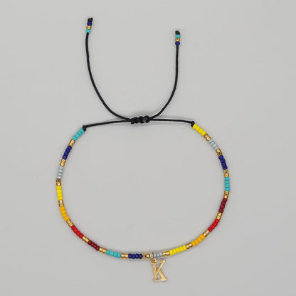 Women's Letter Color Matching Bead Handmade Beaded Bracelets