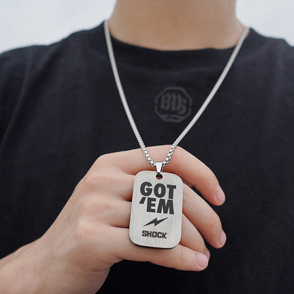 Men's Design Titanium Steel Army Stainless Pendant Necklaces