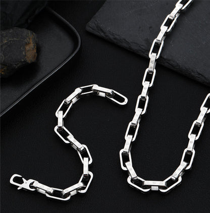 Women's & Men's Hardened And Trendy Titanium Steel Personality Color Matching Bracelets