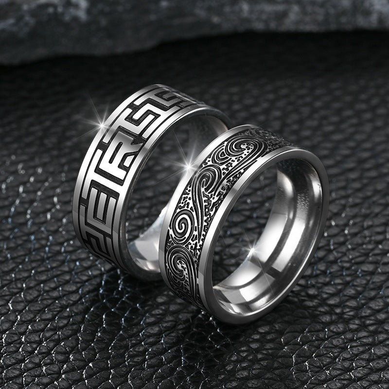 Men's Style Hand Jewelry Handsome Trendy Fashionable Rings