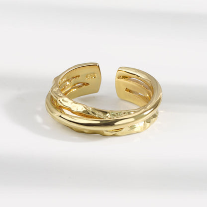 Exaggerated Irregular Line Female Fashion Net Rings