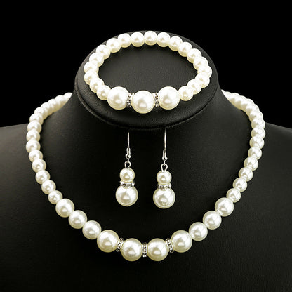Pearl Three-piece Set Graceful Personality Simple Accessories Necklaces