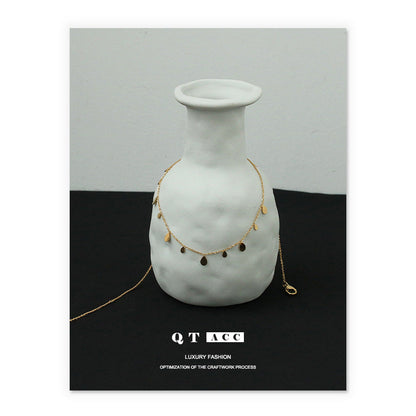 Women's Real Gold Korean Style Simple Fashion Temperamental Necklaces