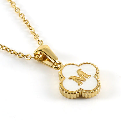 Women's Four-leaf Clover Pendant Stainless Steel Gold Necklaces