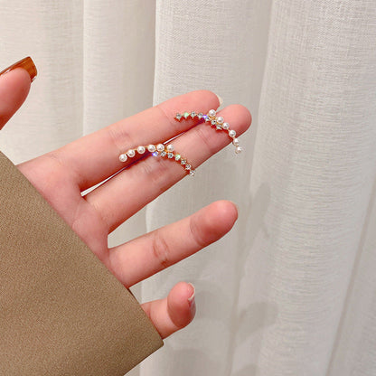 Women's Ear Geometric Bow Eardrops Graceful Full Earrings