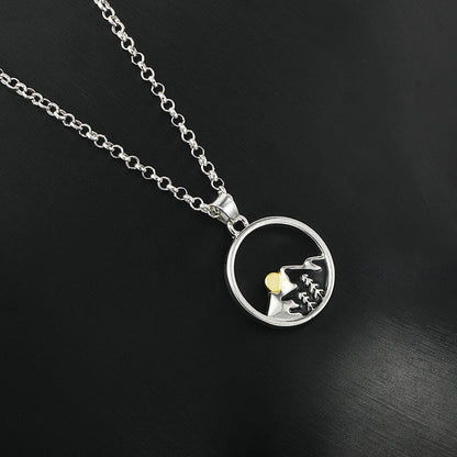 Fashion Sunrise Pendant Simple Sunset Alloy Necklaces