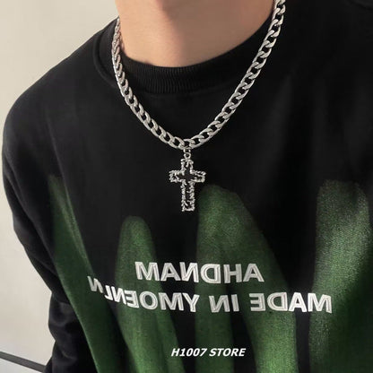 Style Melting Cross Hip Hop Cuban Necklaces