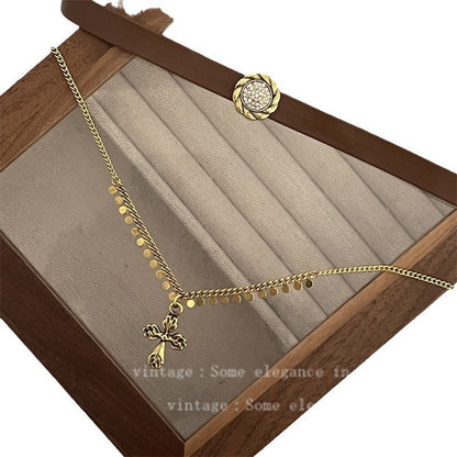 Leather Retro Textured Collar Stacked Gu Necklaces