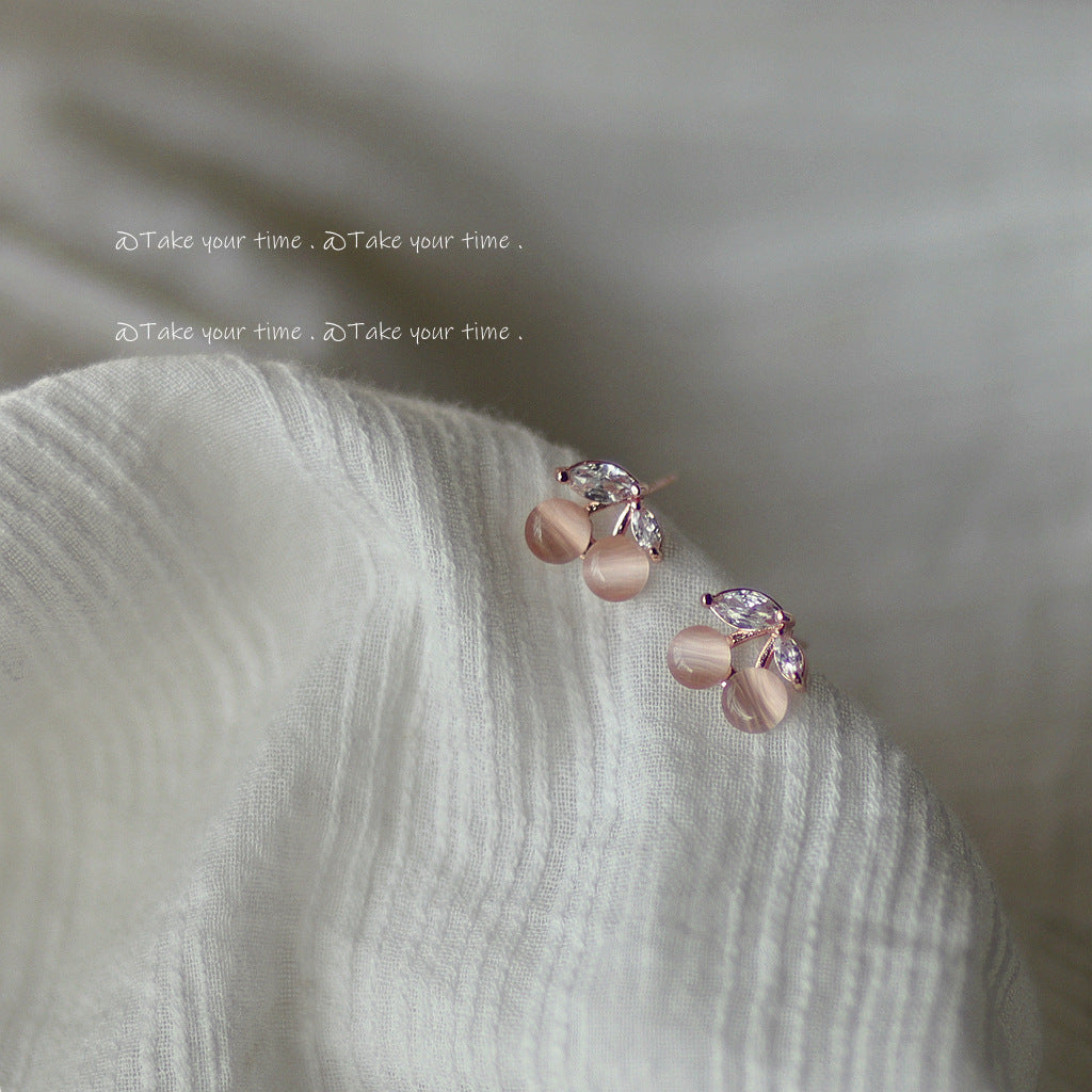 Inlaid Zircon Sier Needle Plated Glass Rings