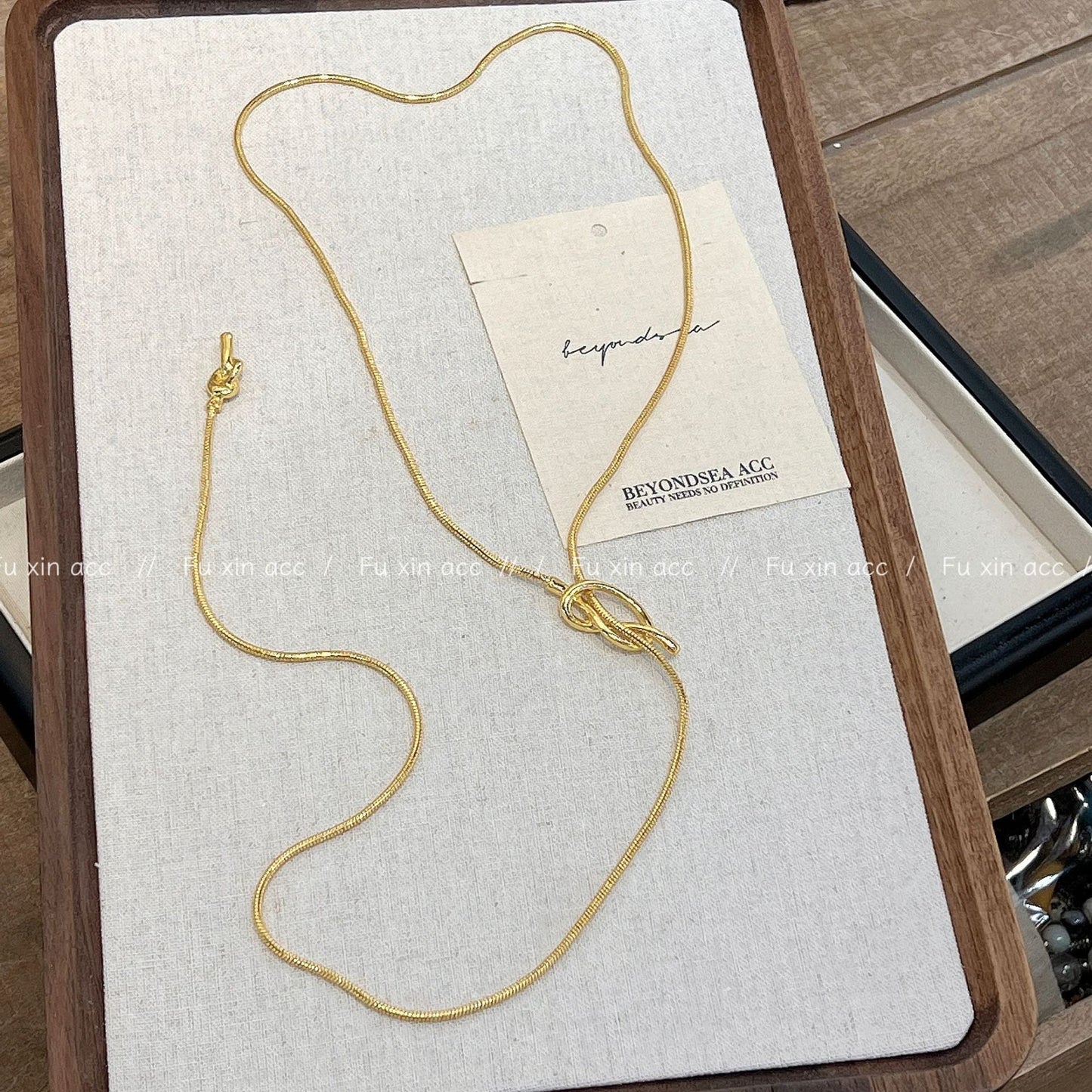Sailor Knot Sweater Chain Light Luxury Necklaces