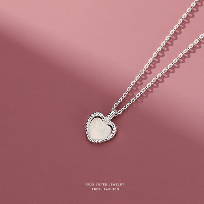 White Agate Special Interest Light Luxury Clavicle Necklaces