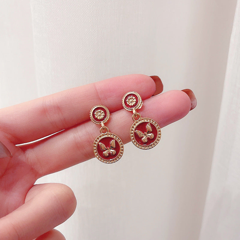 Women's Ear Geometric Bow Eardrops Graceful Full Earrings