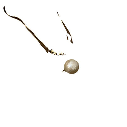 Women's Elegant Gold Cotton Pearl Design Simple Fashion Twin Clavicle Necklaces