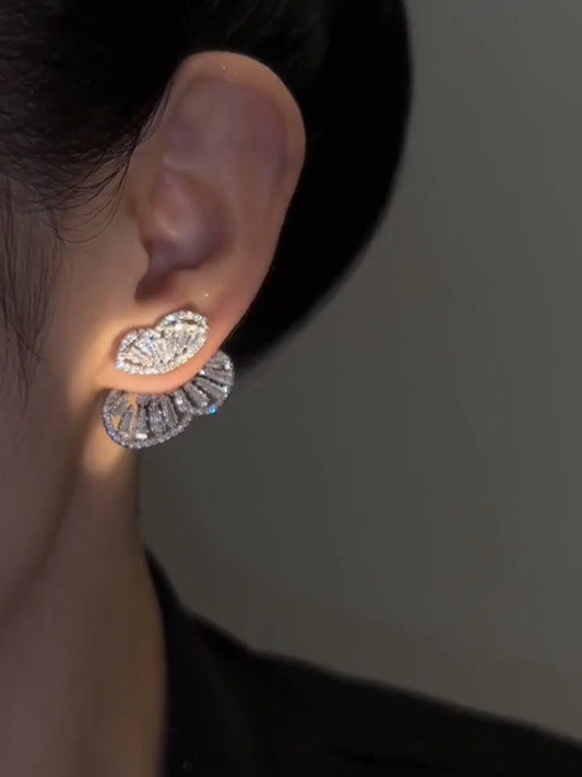 Women's Diamond Front And Rear Butterfly For Rings