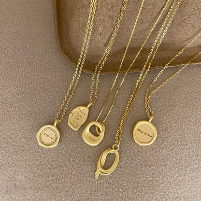 Irregular Matte Metal Pendant Female Niche Retro Personality All Necklaces