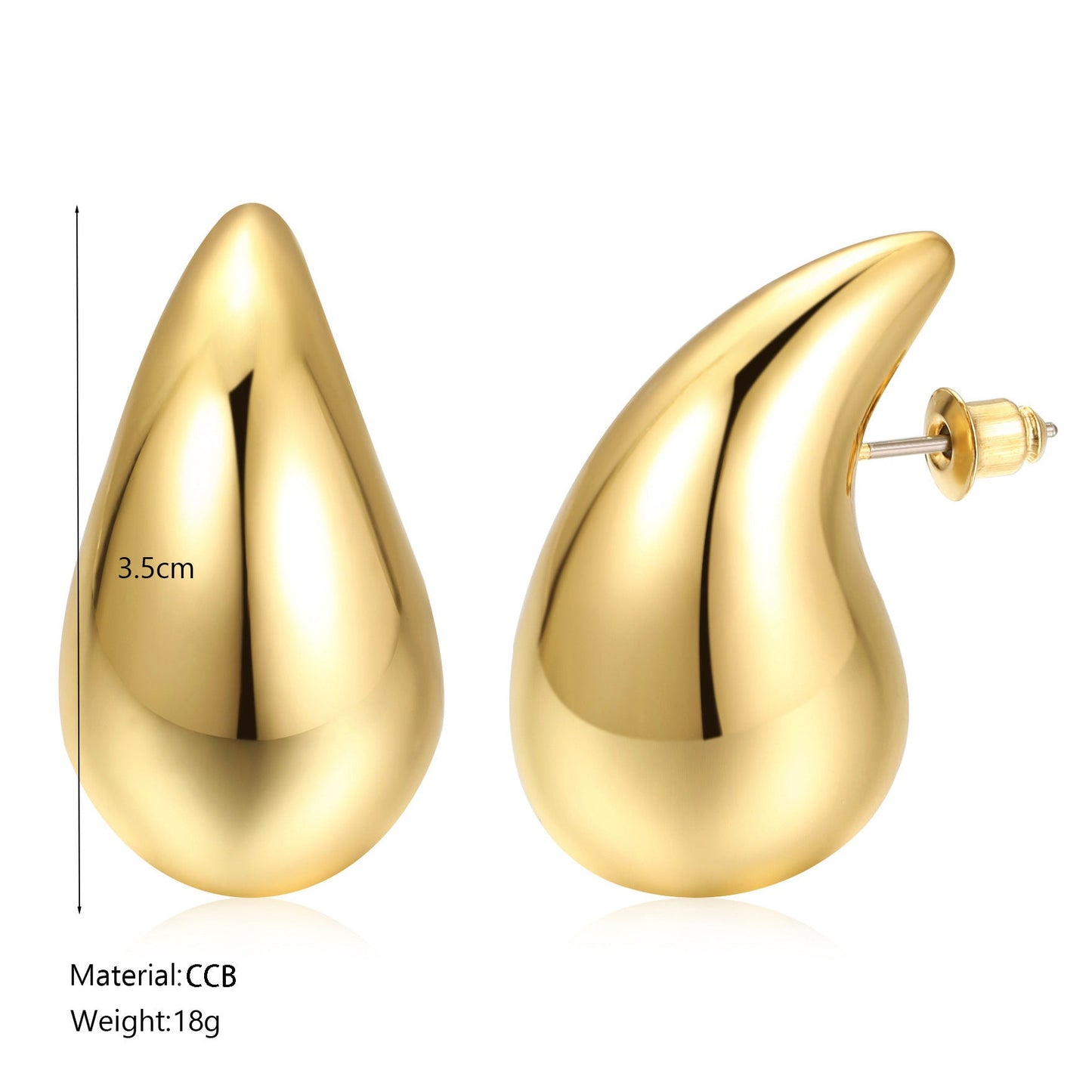 Drop-shaped High-grade Melon Seed Fashion Simple Earrings