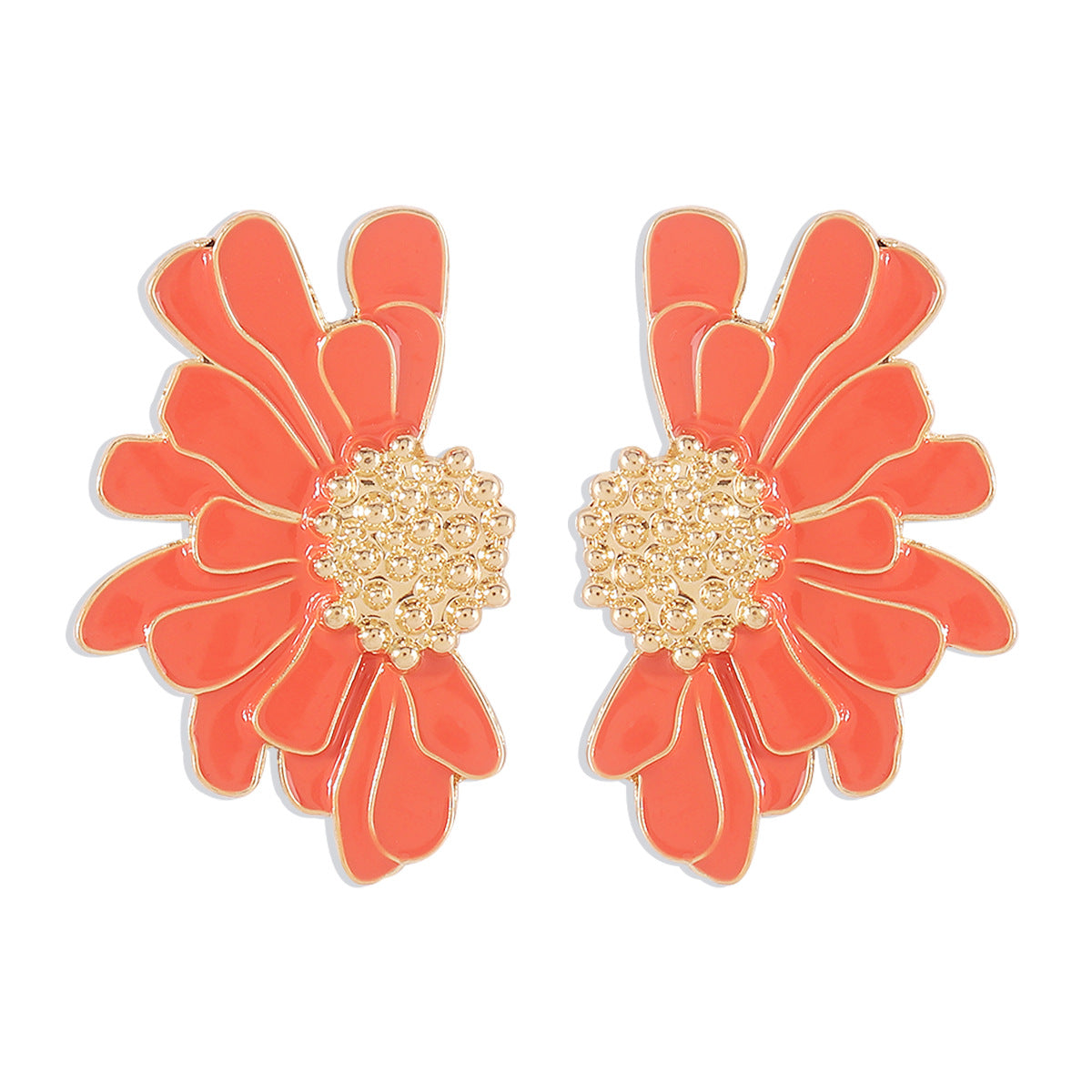 Vintage Alloy Flower Female Temperament Pattern Earrings