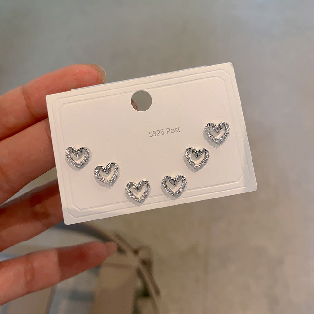 Women's Card Three Pairs Of Natural Shell Earrings