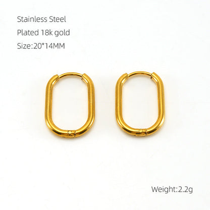 Titanium Steel Batch Flower Ear Clip Earrings