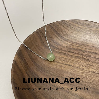 Beads Female Chinese Style Imitation Jade Pendant Clavicle Necklaces