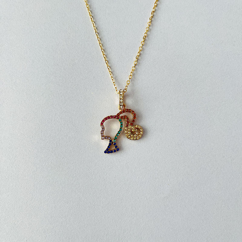 And Light Luxury Peach Heart Tail Hanging Necklaces