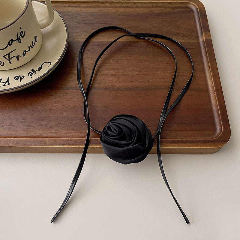 Niche Handmade Rose Flower Dark Hot Necklaces