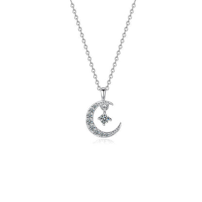 Women's Steel Fashion Temperament Design Clavicle Chain Moon Necklaces