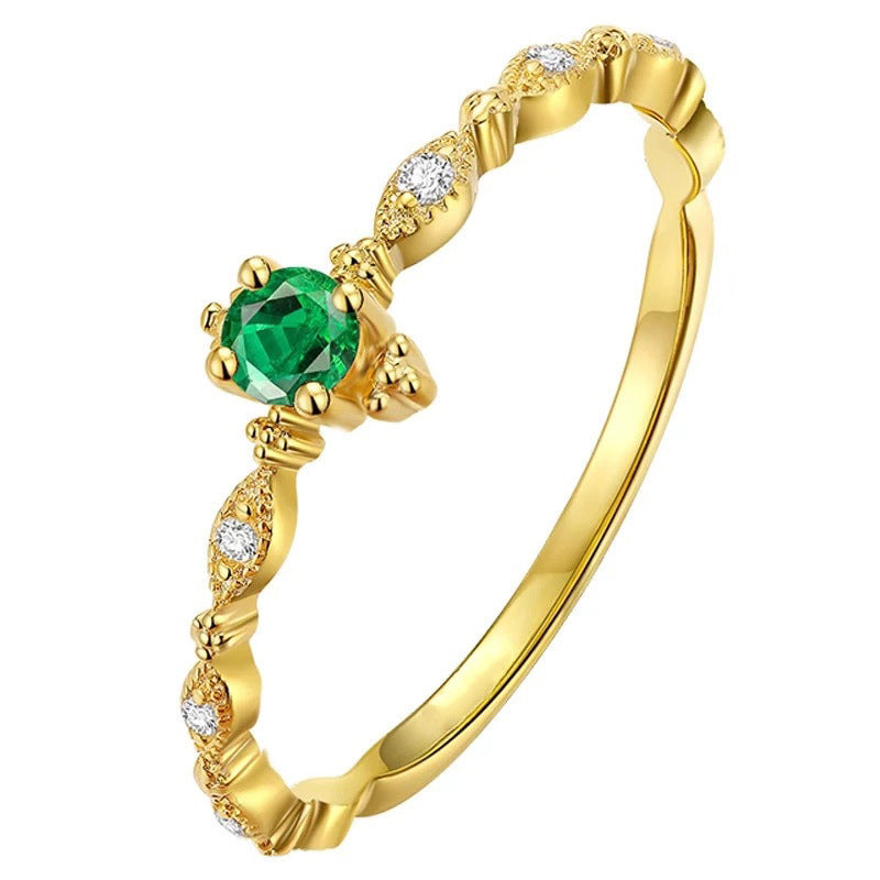 Emerald Refined Rhinestone Fashion Beautiful Personality Rings