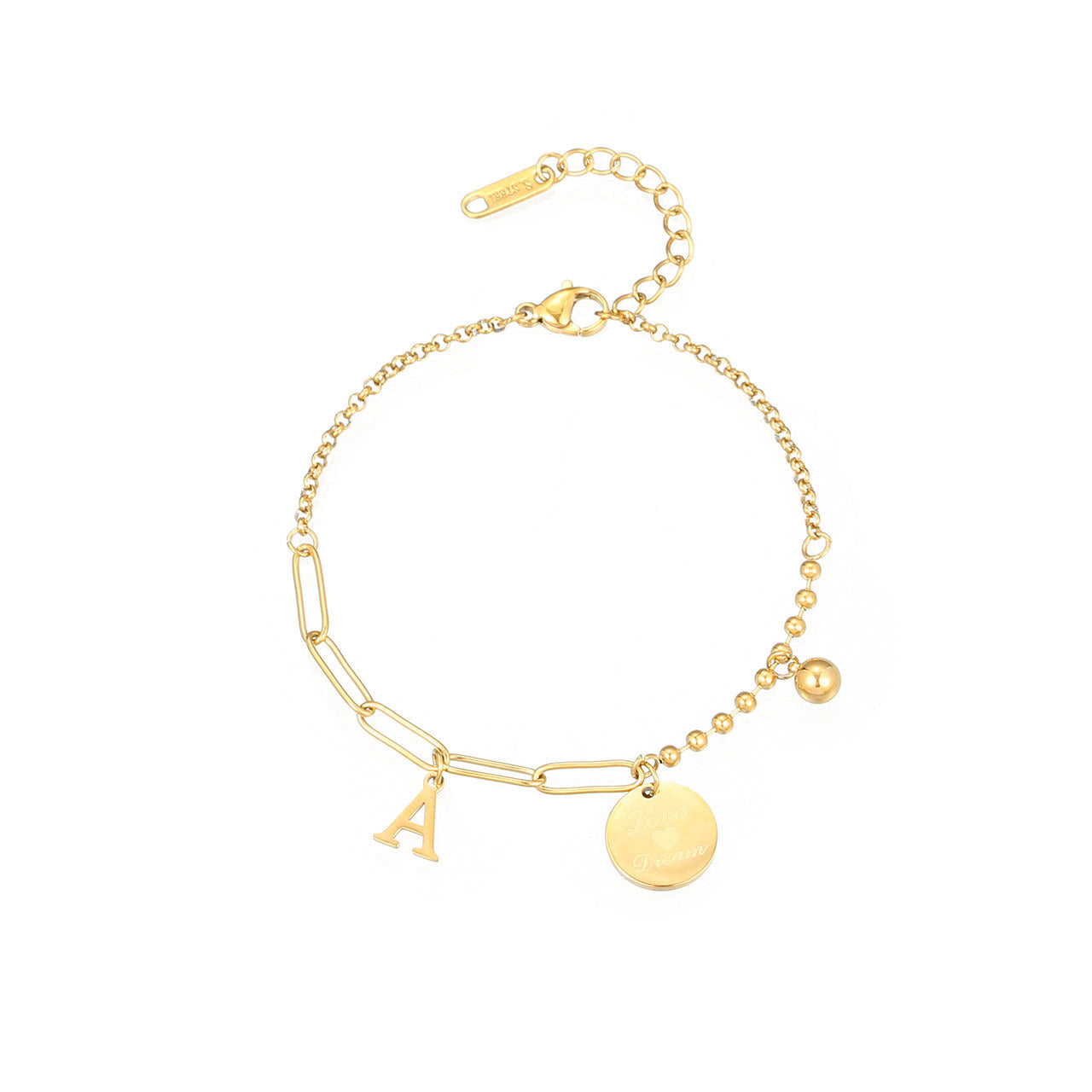 Letter Titanium Steel Female Style Personality Bracelets