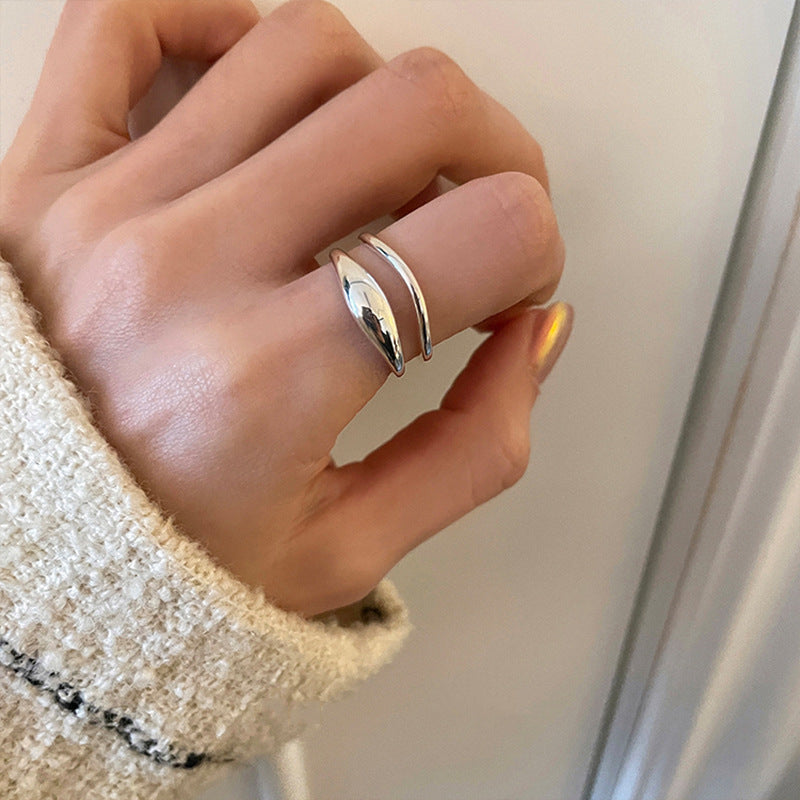 Women's Broken Sier Cold Style Fashion Simple Temperamental Rings