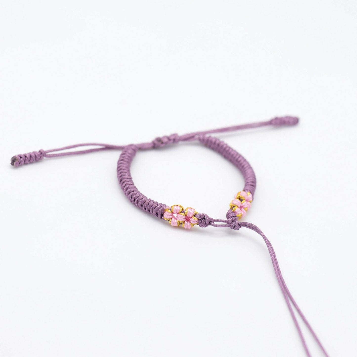 Knot Hand-woven Peach Blossom Carrying Strap Wearable Transfer Beads Bracelets