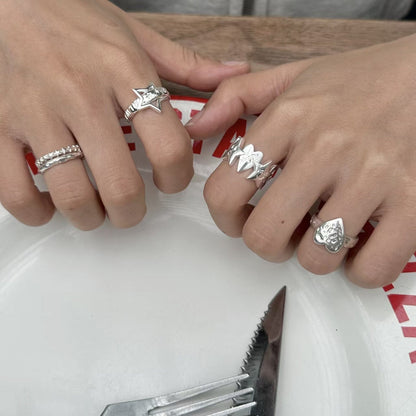 High-grade Cold Style Retro Sweet Star Rings