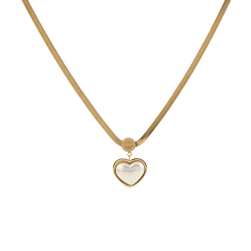 Furnace Electroplating Colorful Heart Love Female Necklaces