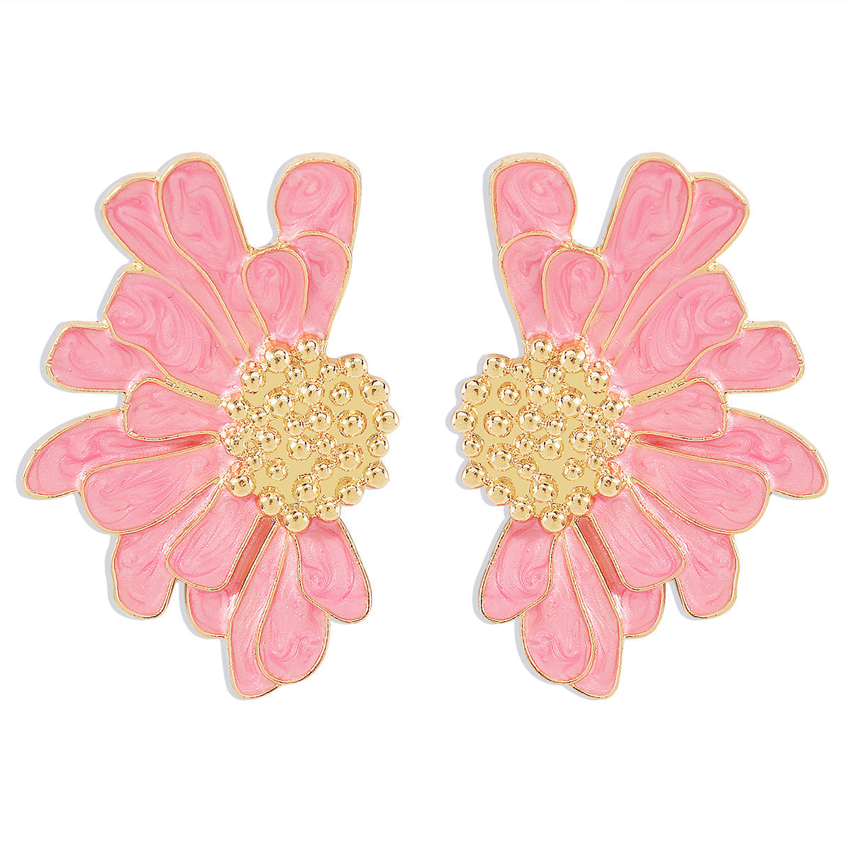 Vintage Alloy Flower Female Temperament Pattern Earrings