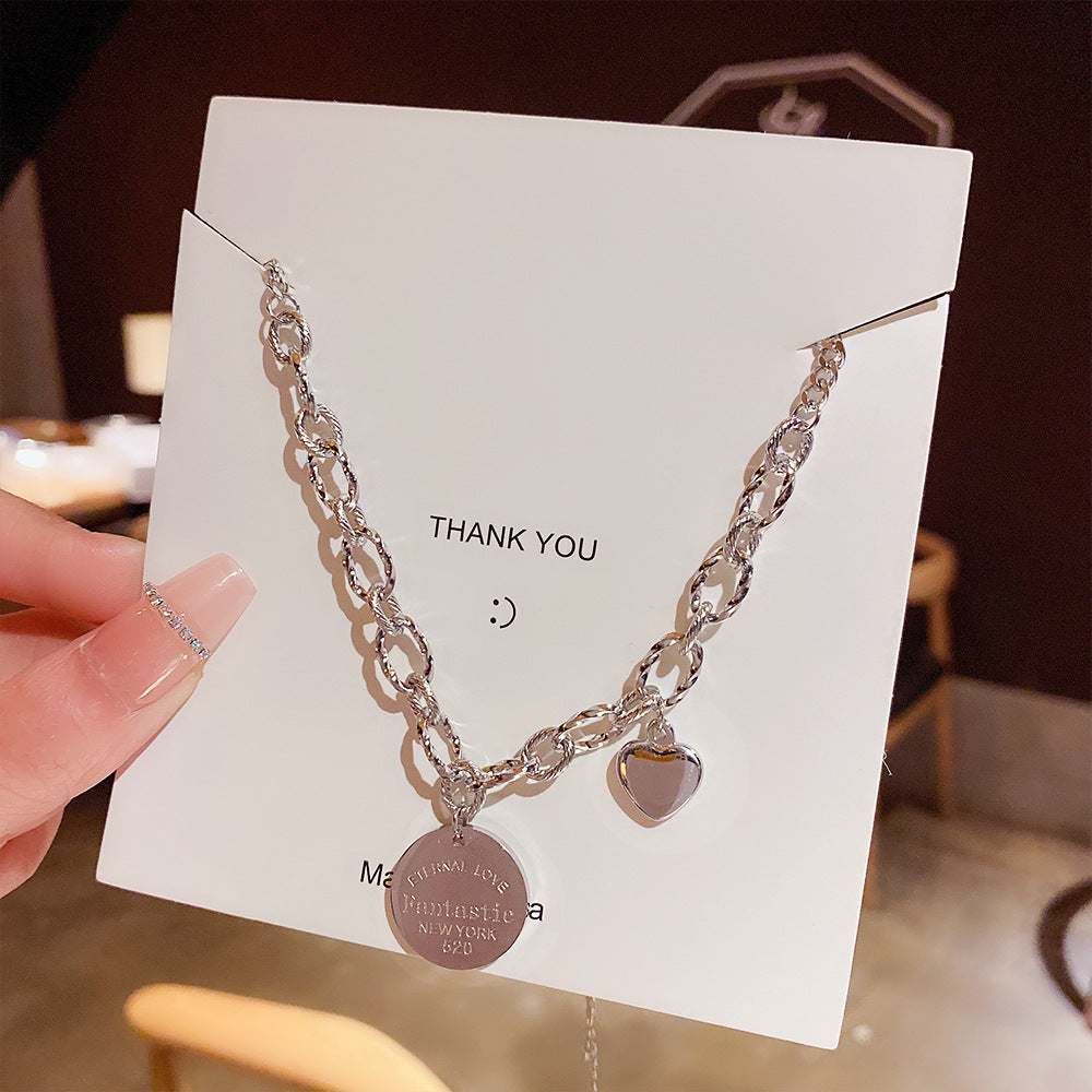 Hip Hop Light Extravagant Love Heart Necklaces