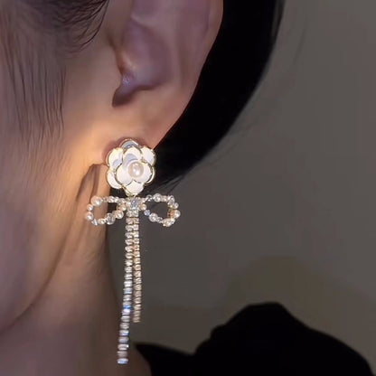 Rose Pearl Tassel Sweet Elegance High-grade Rings