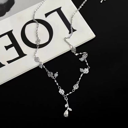 Retro Rose Stitching Female Sweet Fresh Mori Pendant Necklaces