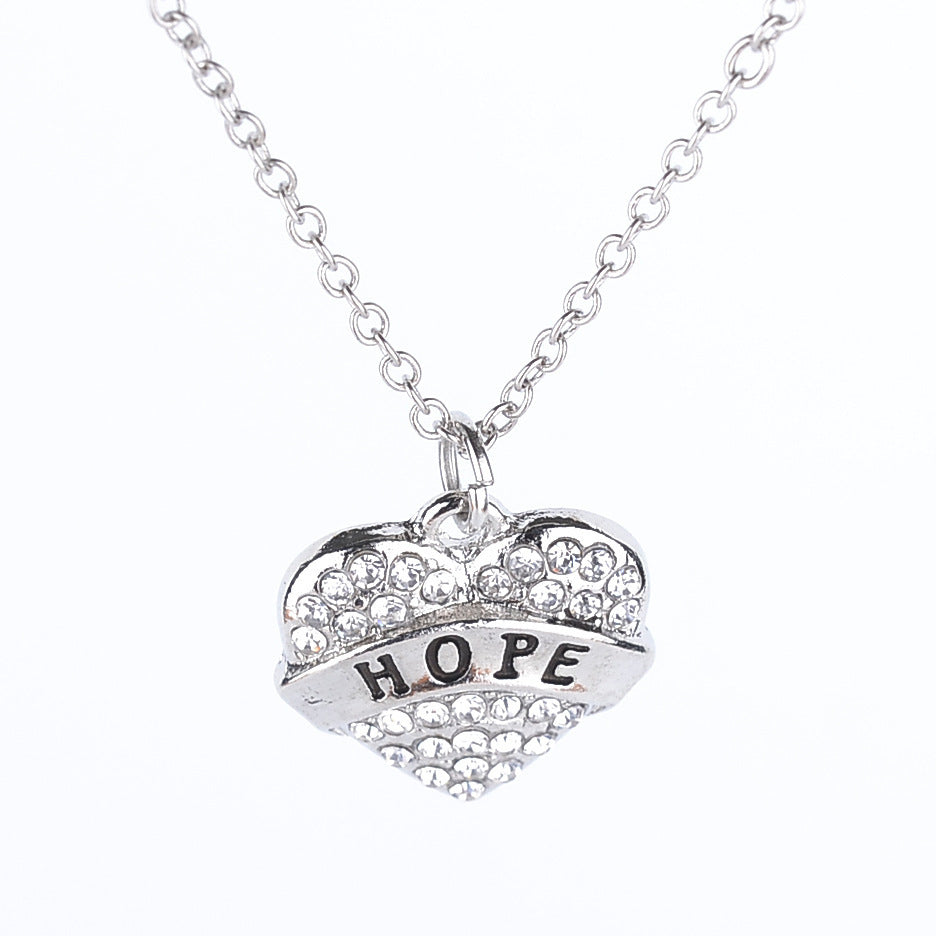 Simple Letter Family Member Full Diamond Necklaces