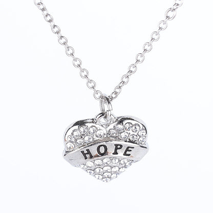 Simple Letter Family Member Full Diamond Necklaces