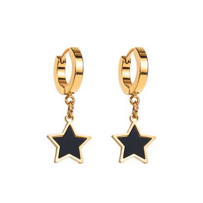 Stainless Steel Love Cross Sweet Cool Mild Earrings