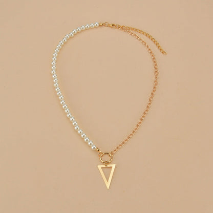 Women's Style Fresh Triangle Pendant Fashion Imitation Necklaces