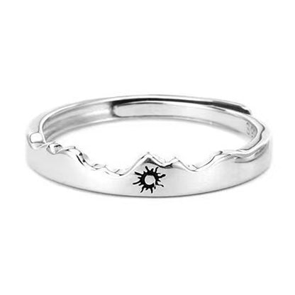 Women's & Men's Romantic Cross Sun Moon Star Couple Rings