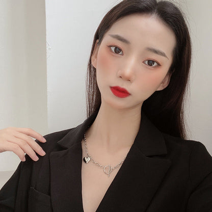 Metal Heart-shaped Pendant Creative Simple Fashion Necklaces